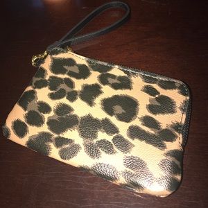 Leopard wristlet