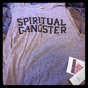 Spiritual Gangster varsity crop logo tee