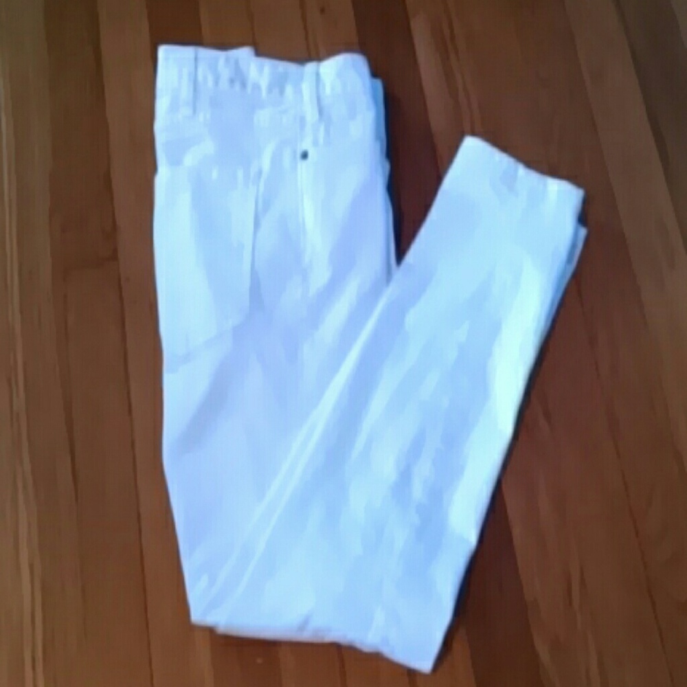 CURRENT/ELLIOT 30"  WHITE JEANS