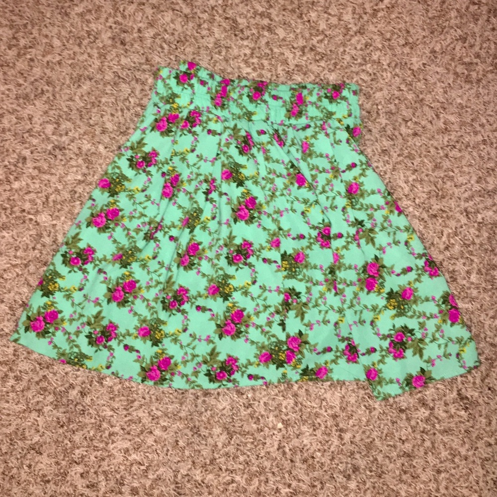 Forever21 Floral Skater Skirt