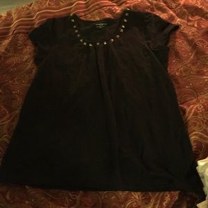 Black short sleeve blouse