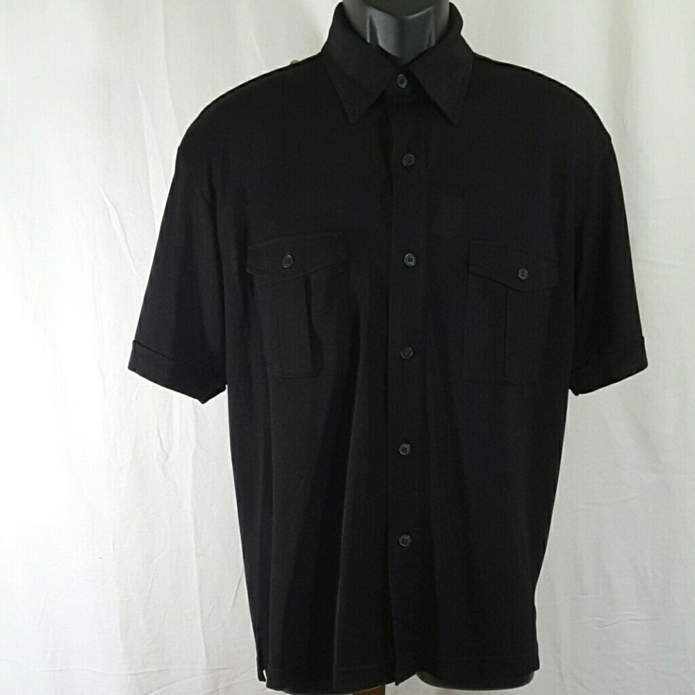 Michael Brandon Black Short Sleeved Medium Shirt