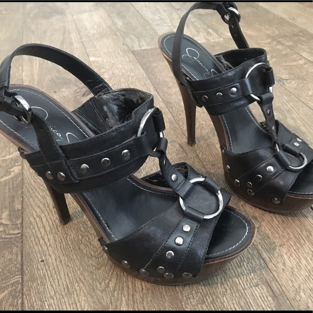 Leather Studded Heels