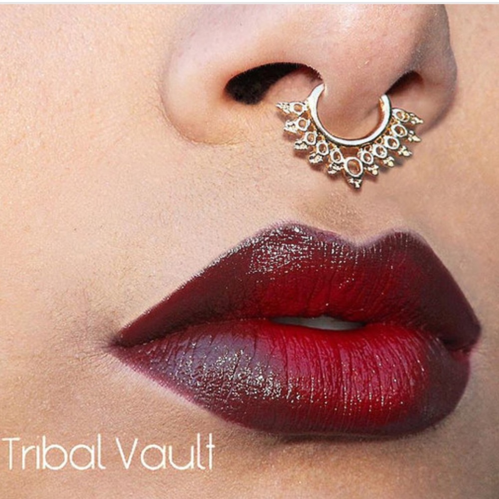 Gold Hermite Drops Faux Septum