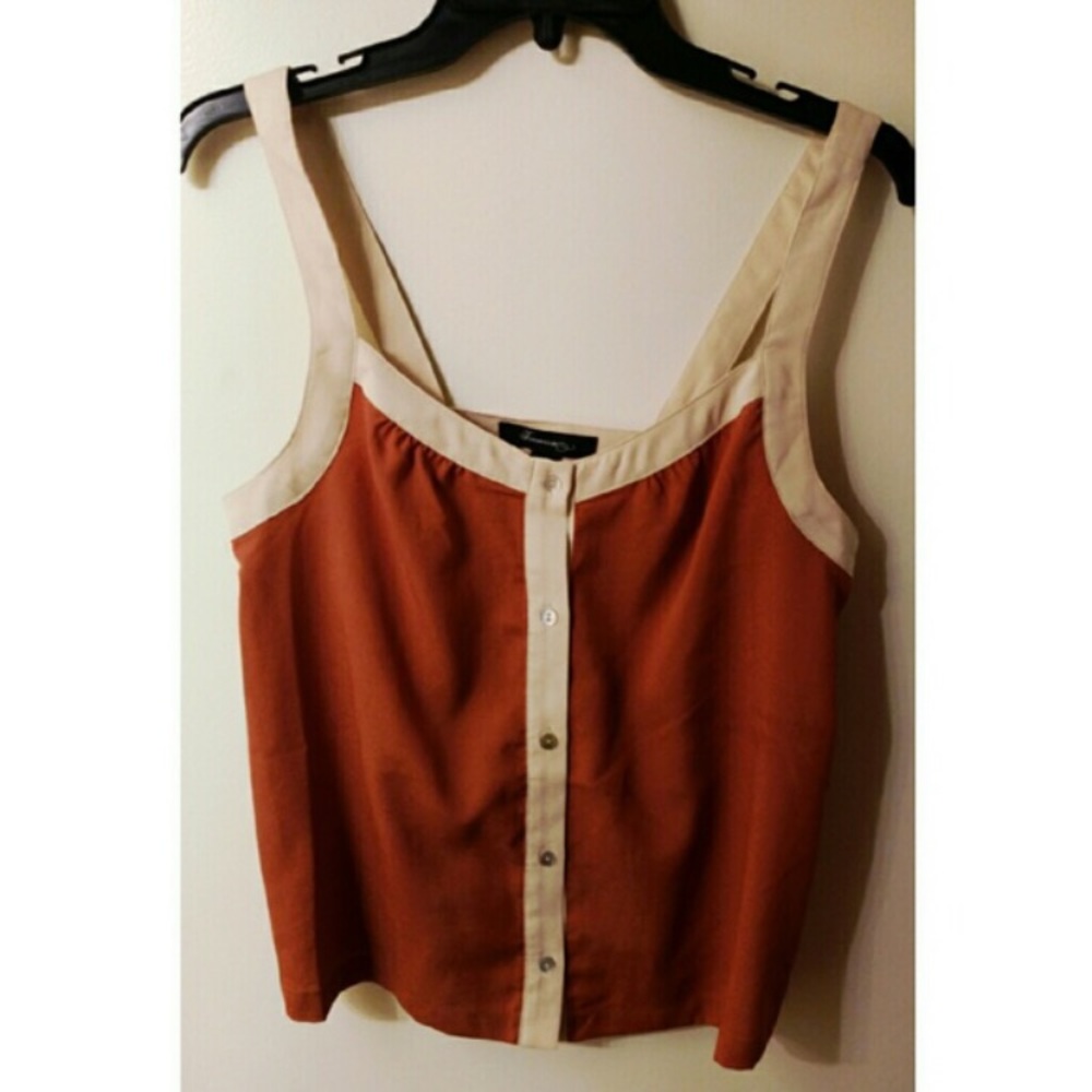 NWTs Rust and Cream Tank Top