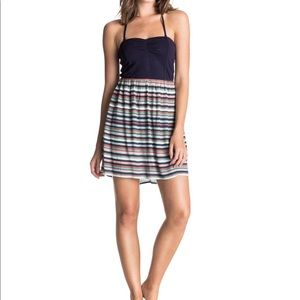 Roxy strapless dress with removable halter strap