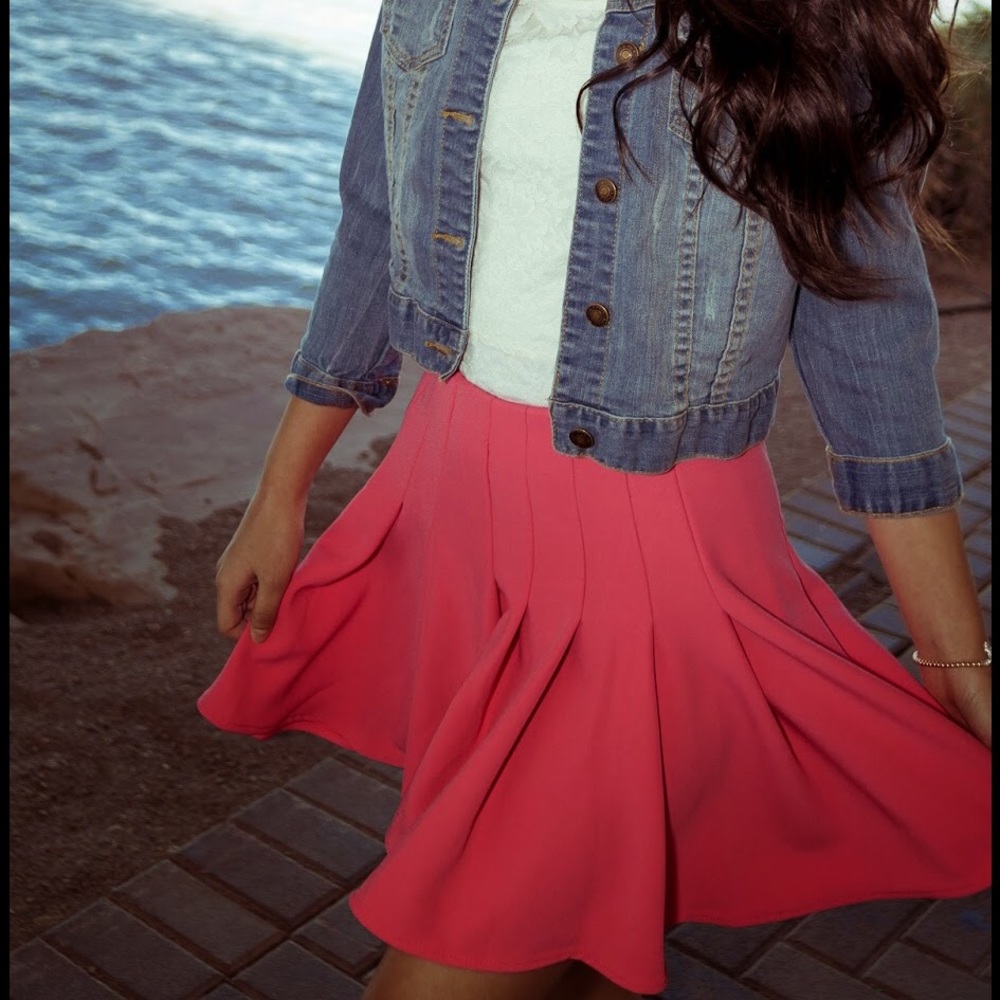 Pink Flare Skirt - Picture 6 of 8