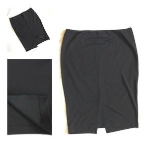 Black Pencil Skirt with slit