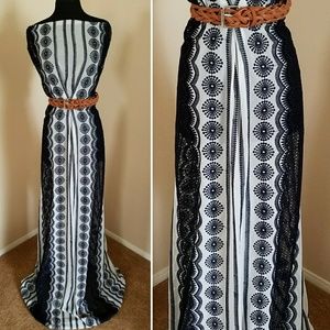 Grecian Goddess Glam Lace Crochet Hippie Maxi