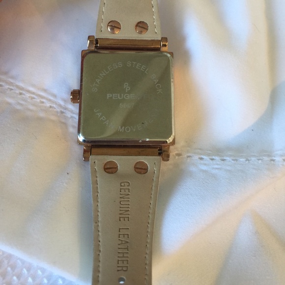 PEUGEOT White and rose gold watch SWAROVSKI - Picture 6 of 8