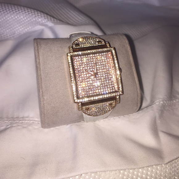 PEUGEOT White and rose gold watch SWAROVSKI - Picture 8 of 8