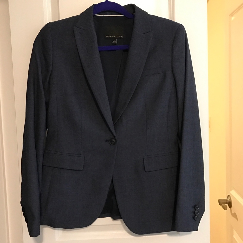 Navy Blue Banana Republic Blazer