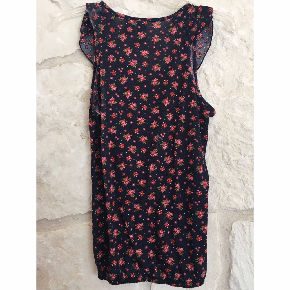 Floral Top with Ruffled Shoulders - Picture 2 of 2
