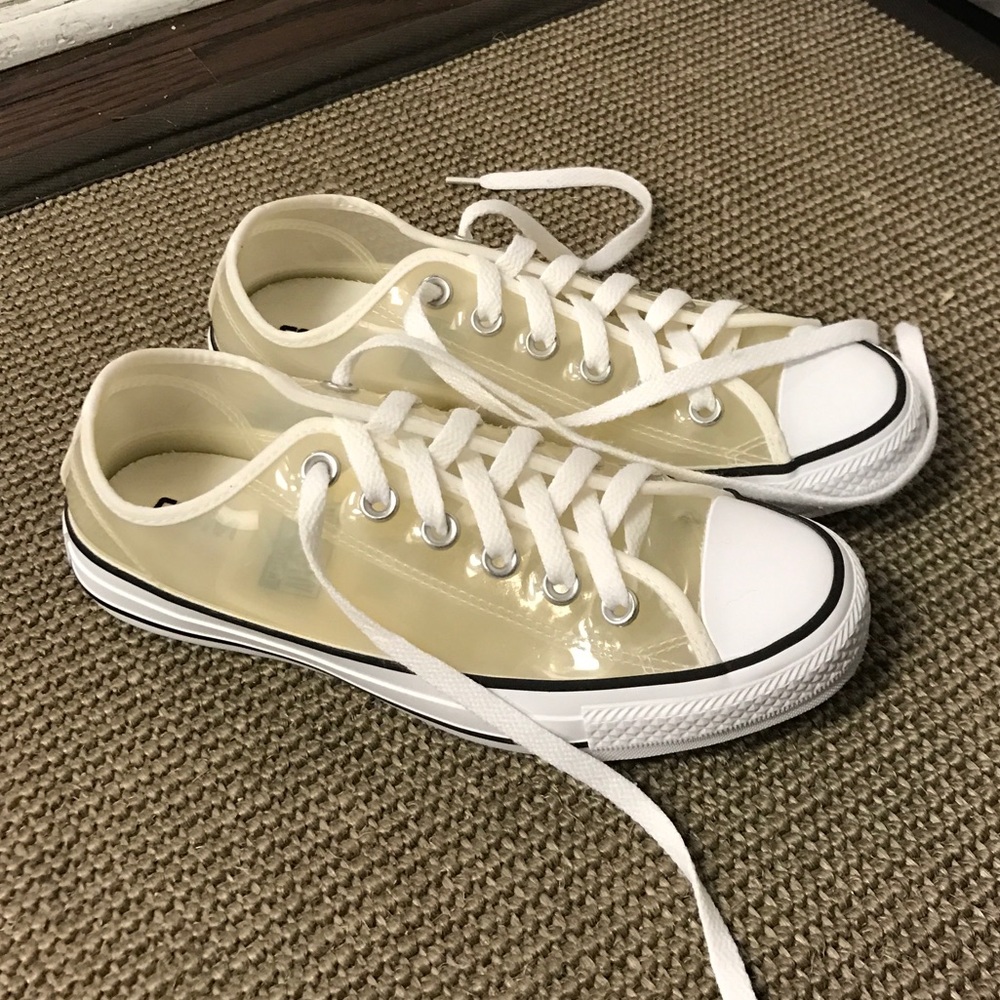 White / clear converse