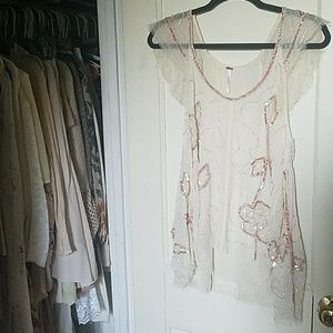 Free People Triton's Treasure embellished top