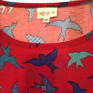 Lularoe Julia XL bird print NWT