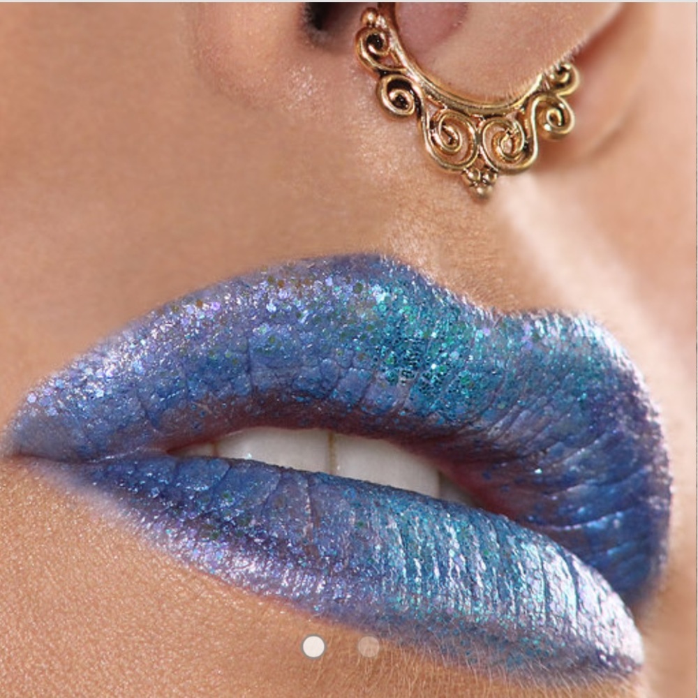 Gold Color Blackened Swirl Faux Septum