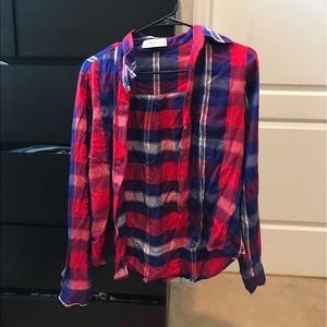 Kittenish Mrs. decker plaid top