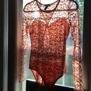 Light pink lace bodysuit