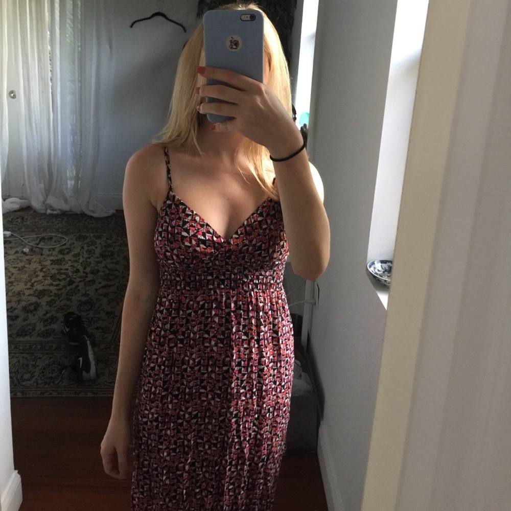 Aqua maxi dress