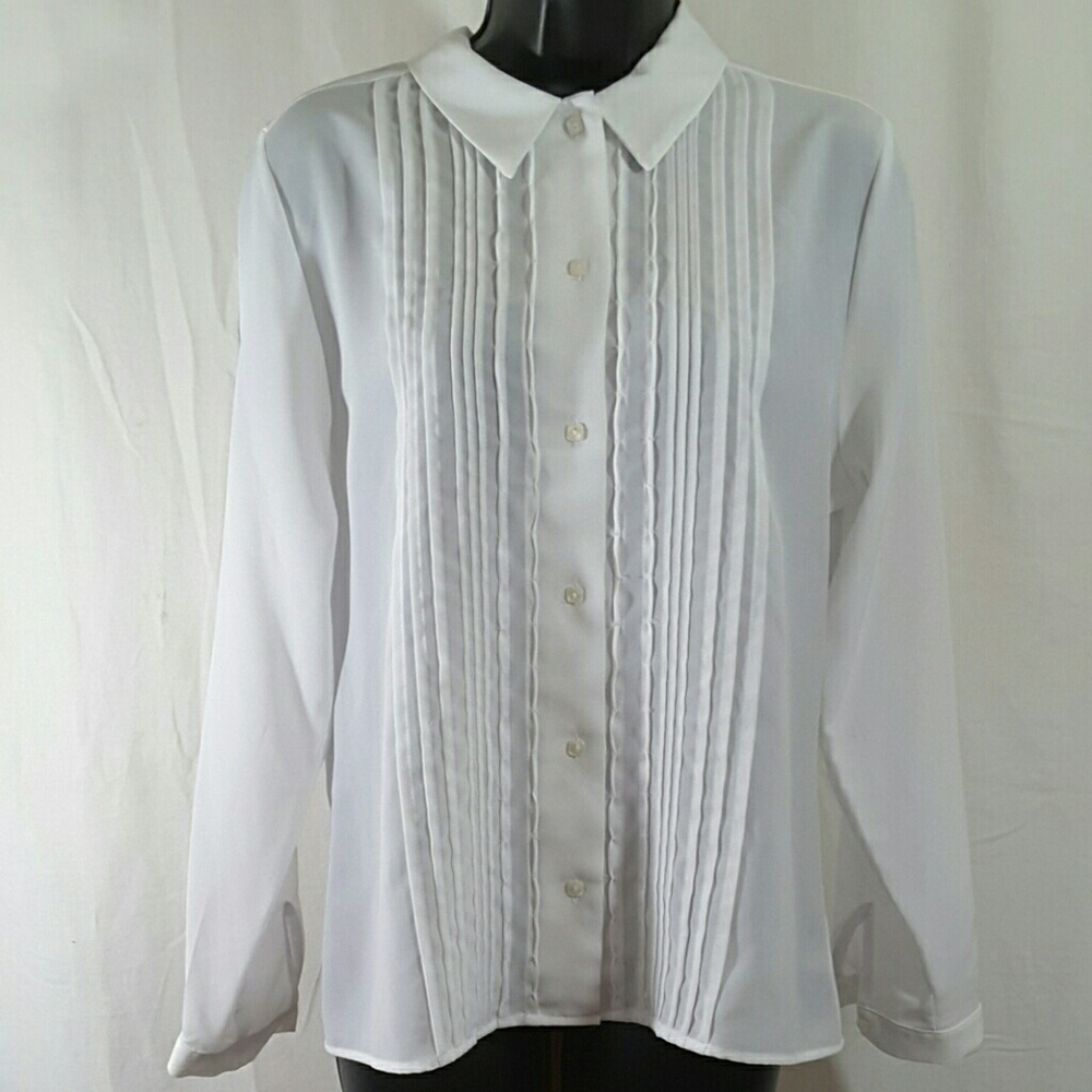 Karen Scott PM White Long Sleeve