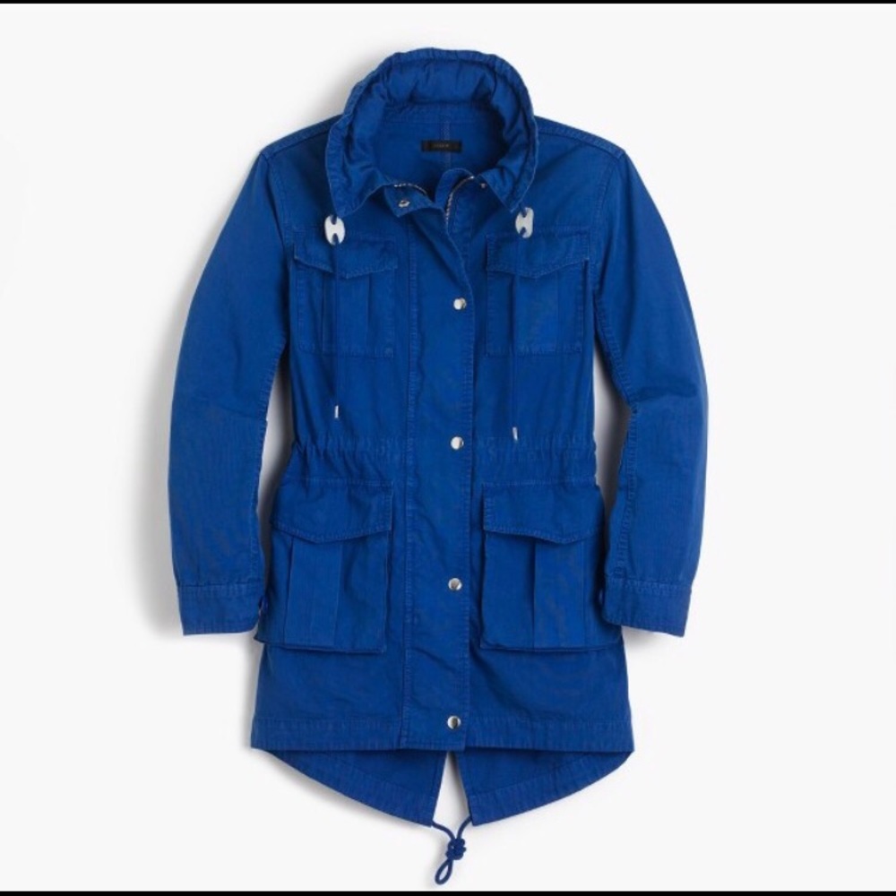 J.Crew Fatigue Jacket in Lagoon Blue