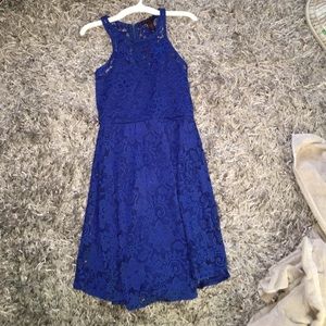 Blue lace dress