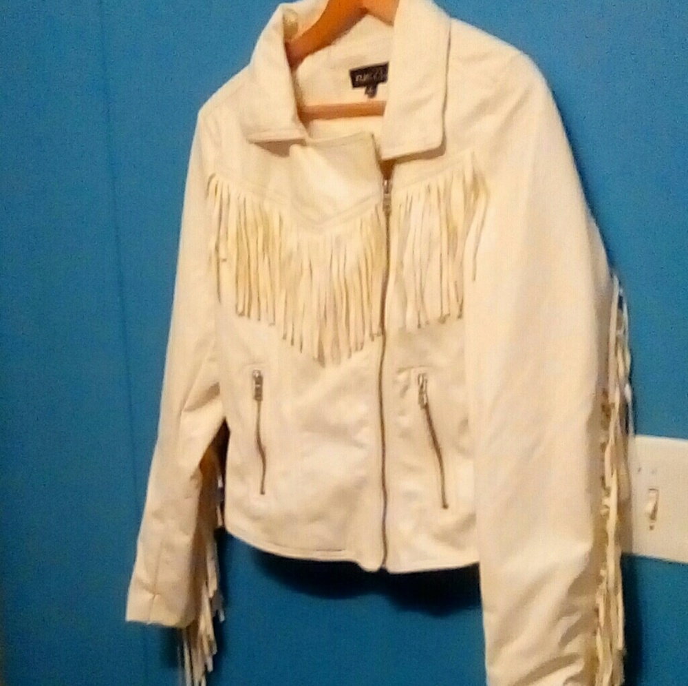 White leather jacket