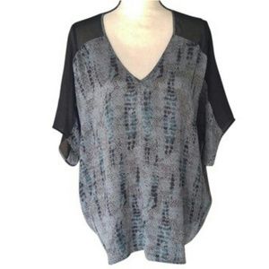 Eileen Fisher Blue Silk Top