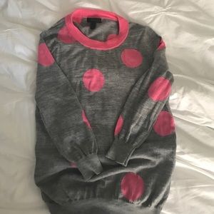 J Crew lightweight polkadot sweater