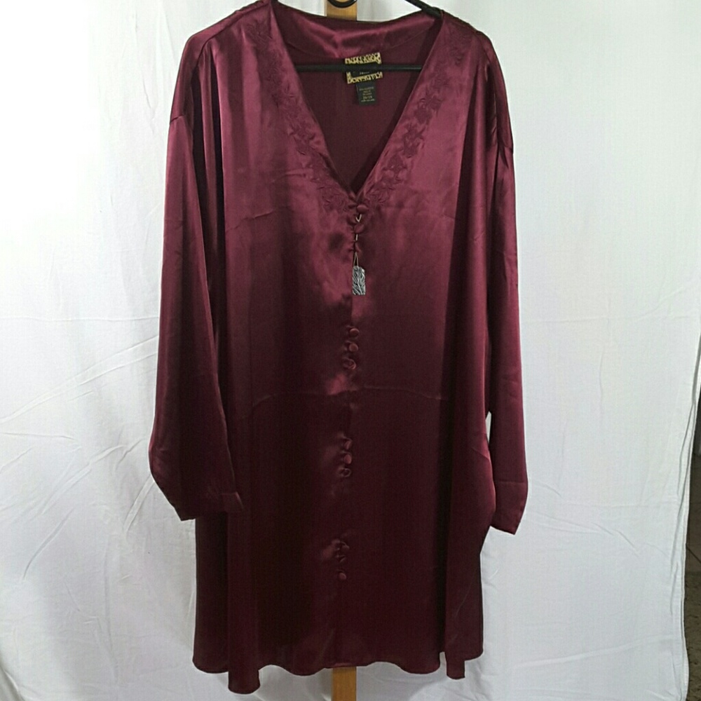 Solange Maroon Nightgown Plus Size 26/28