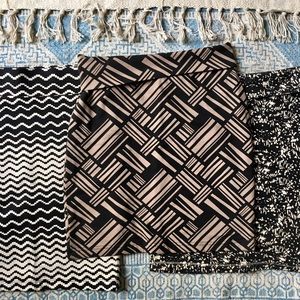 3 bodycon skirts sz S, XS, 0, 2