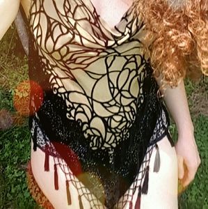 Black Velvet scarf top