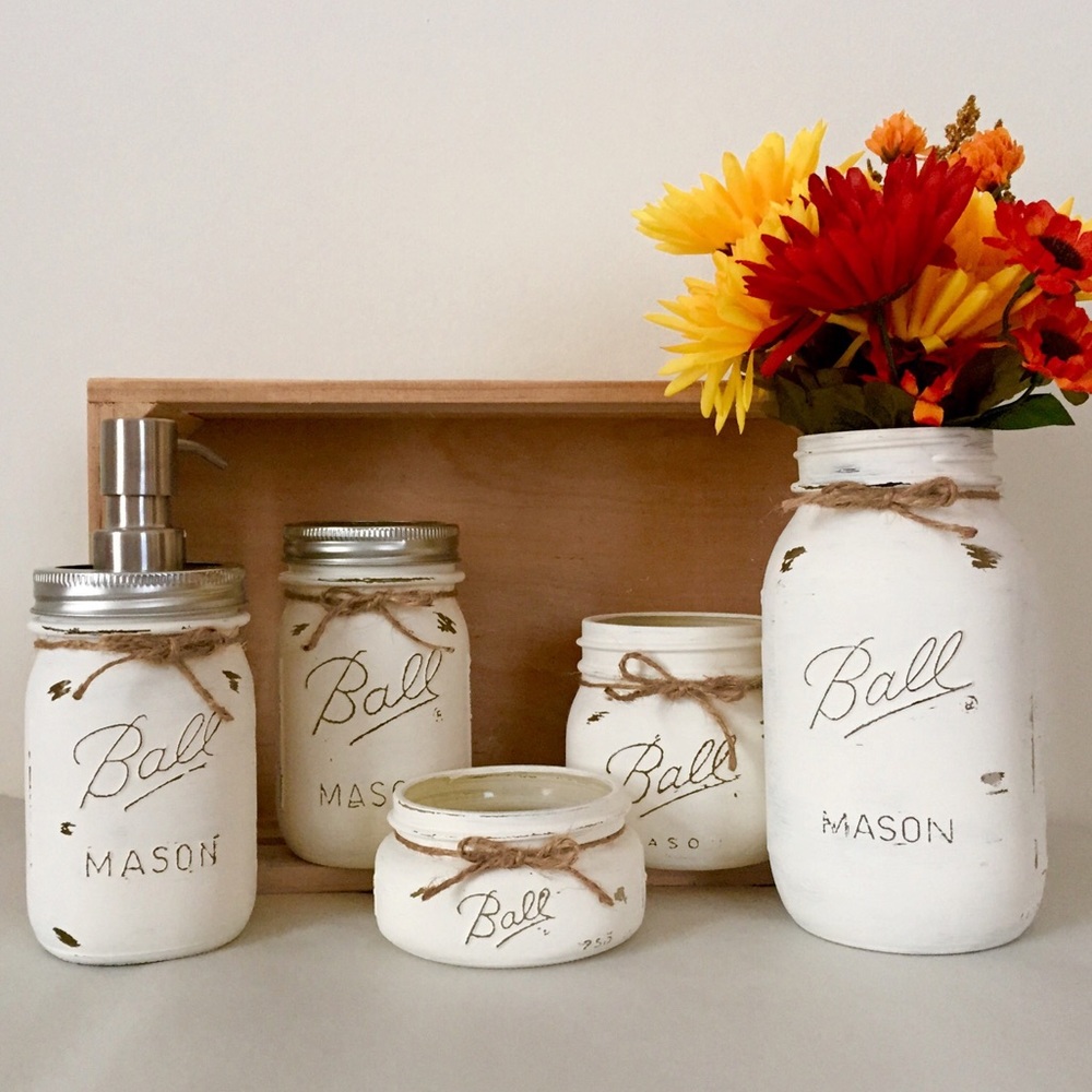 Mason Jar Bathroom Set!