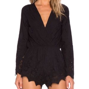 STONE COLD FOX BLACK ROMPER