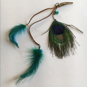 Peacock Feather/ Feather Hair Clip
