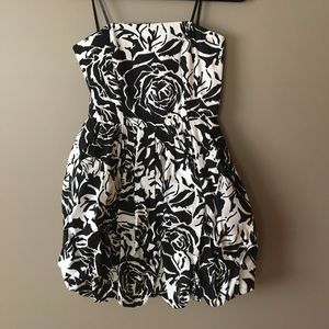 Black and White Floral Dress