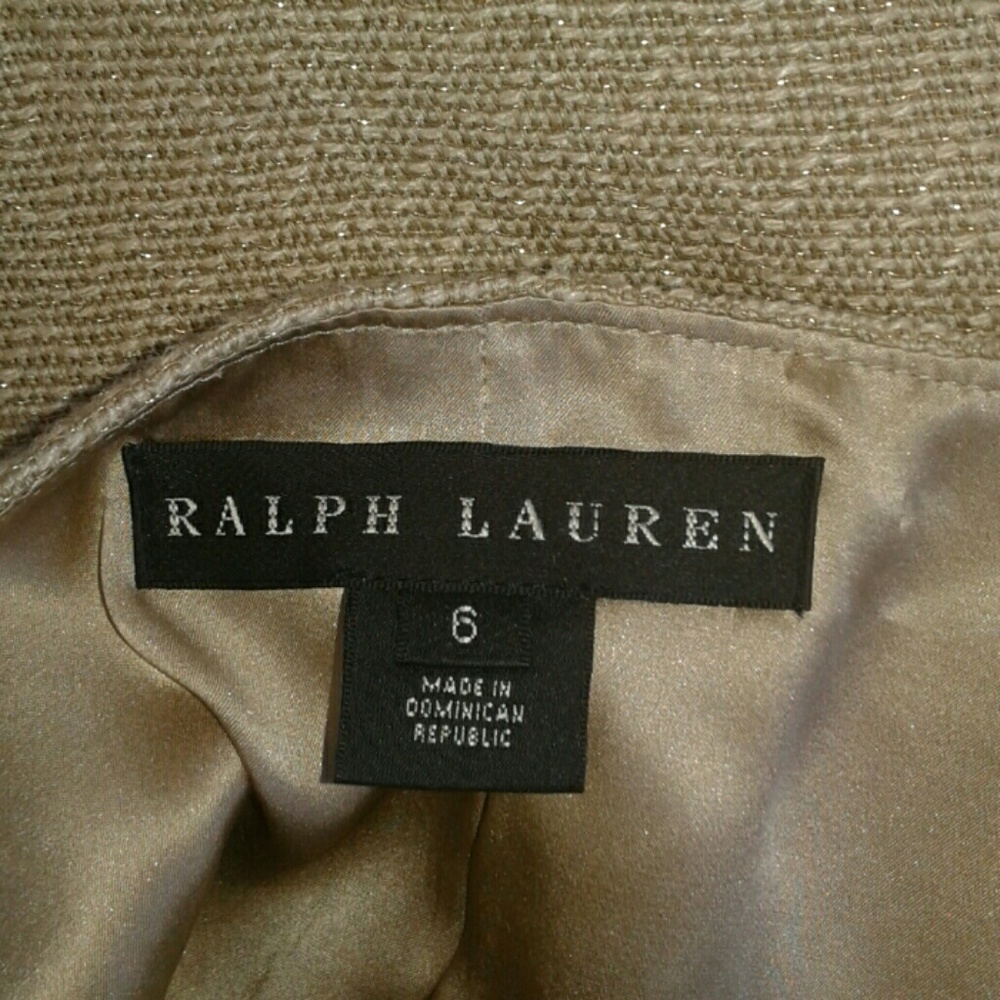 RALPH LAUREN BLACK LABEL METALLIC PENCIL SKIRT - Picture 2 of 3
