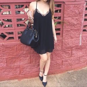 BLACK SEXY SLIP DRESS