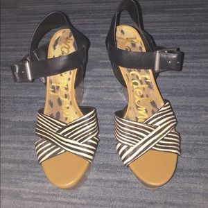 Sam Edelman cork high wedge sandal