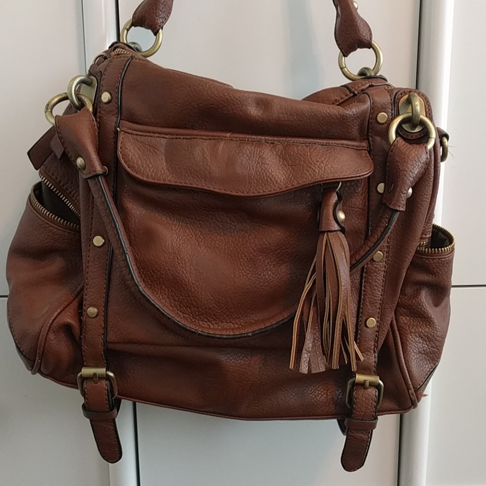 Faux Leather Brown Bag