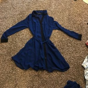 Jessica Simpson Blue Collared Dress