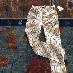 Roberto Cavalli animal print jeans
