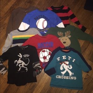 8 Boys Long Sleeved Tops T's size 4T/4 Cherokee