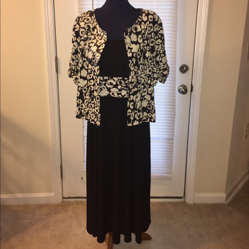 Black dress with matching jacket