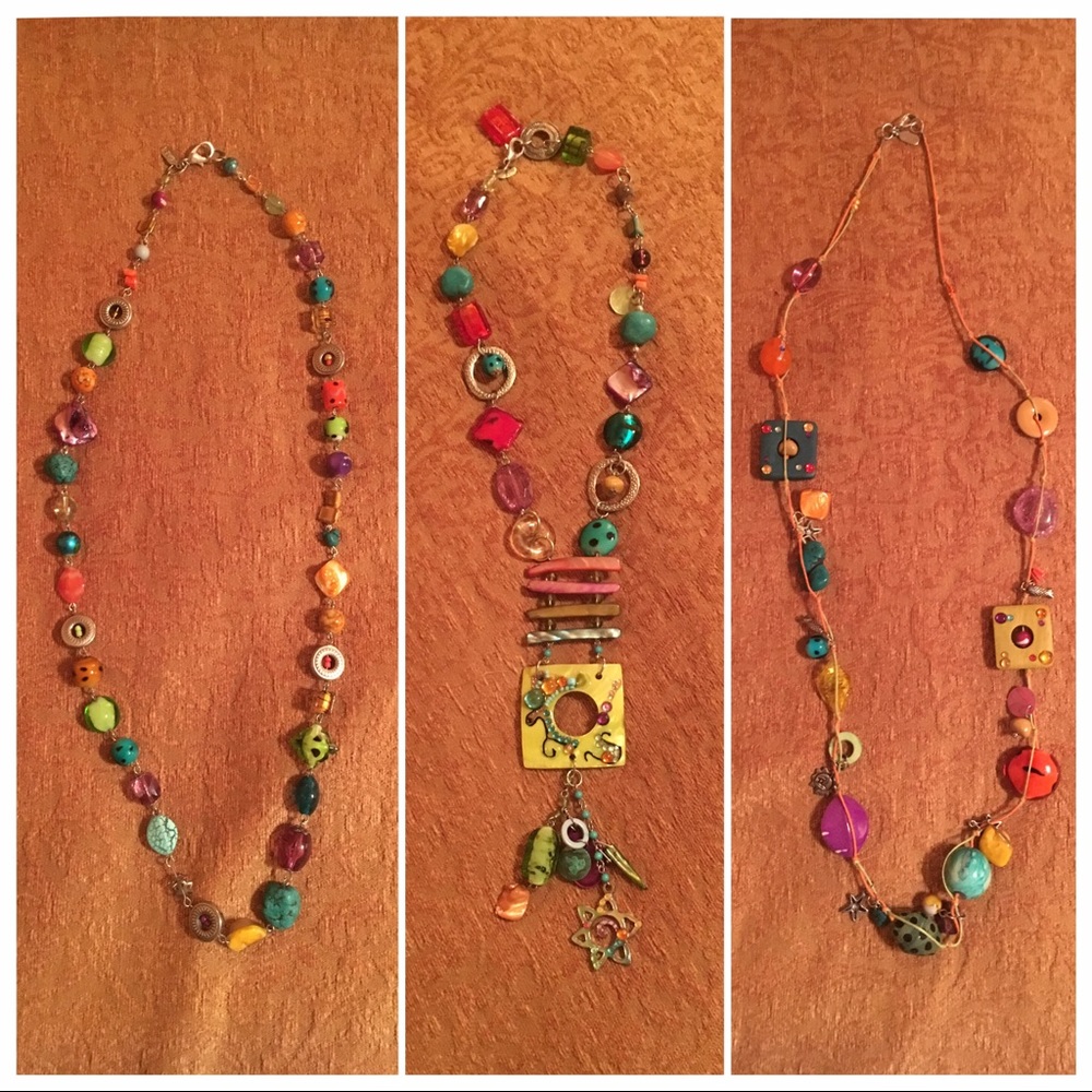 3 Treska Necklaces EUC