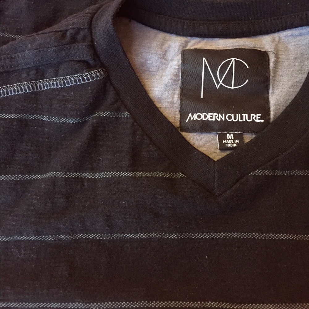 Modern Culture black stripped t-shirt