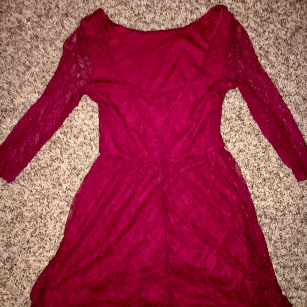 Nordstrom Lace Longsleeve Skater Dress