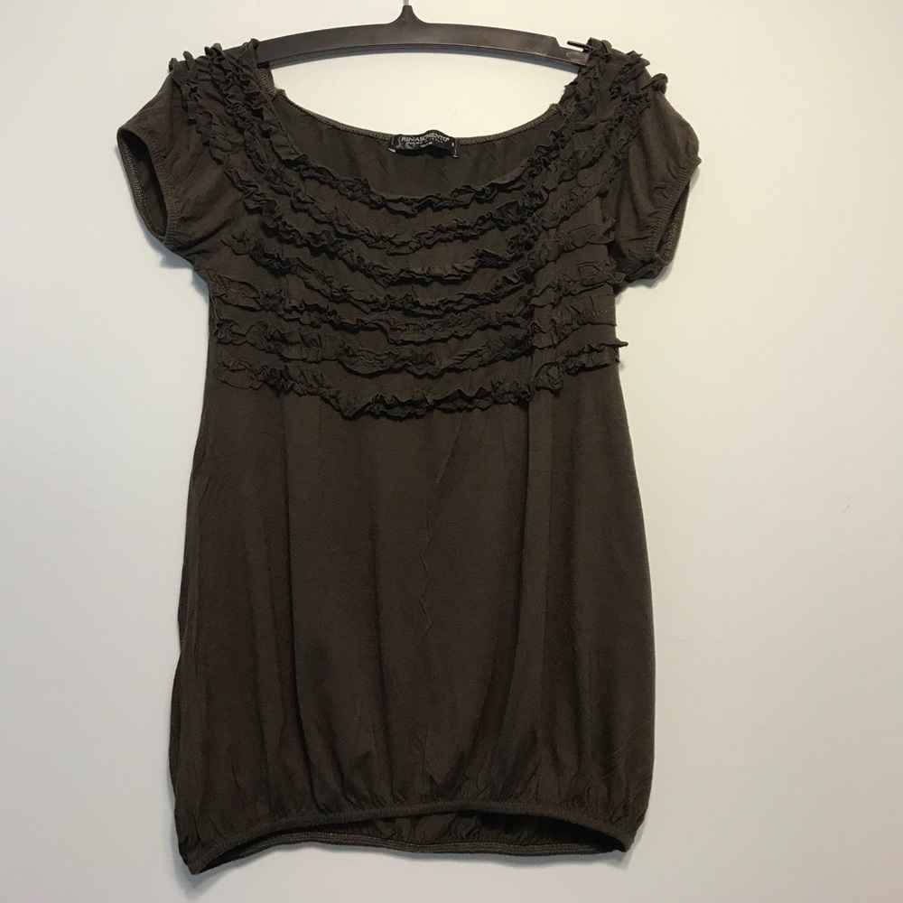 Rinascimento Ruffled short sleeved top