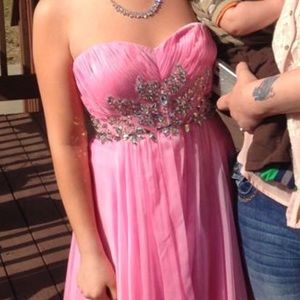 Light pink prom dress